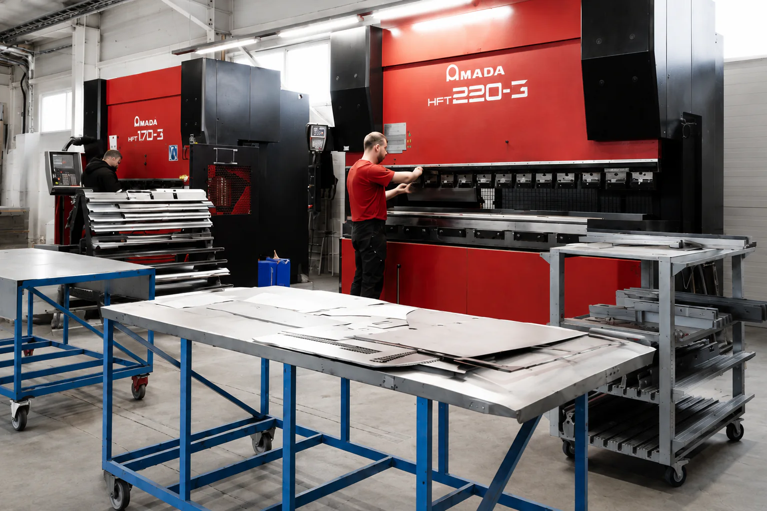 Lehtmetalli painutamine Amada HFT 220-3 painutuspingil Abookis