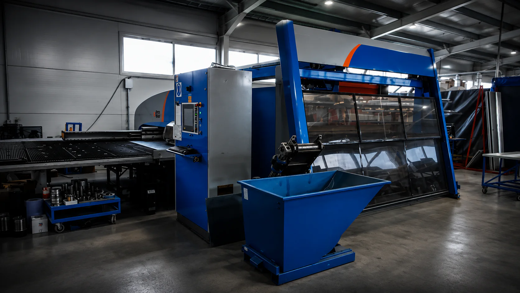 Lehtmetalli CNC-stantsimine Prima Power E6X keskusega Abookis